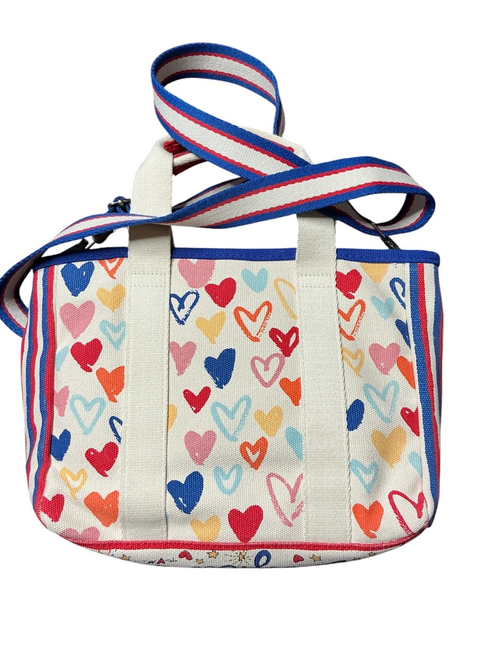 Brighton Love Multicolor Heart Canvas Tote Bag - Picture 4 of 8
